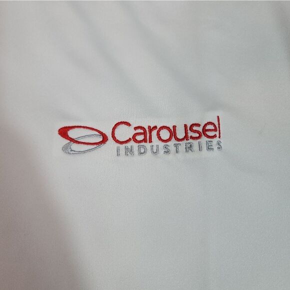 Johnnie-O Birdie Men Golf Polo Shirt Size M White Carousel Industrie Embroidered - Picture 4 of 14